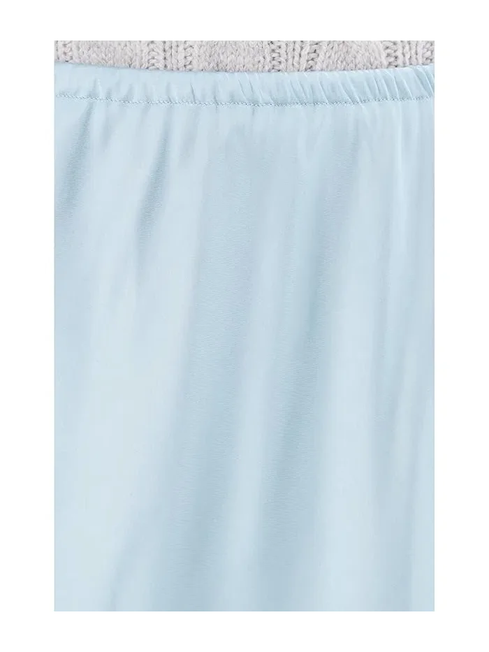 Юбка-миди струящаяся Pull-On Slip Skirt Vince — изображение 5 из 5, голубой