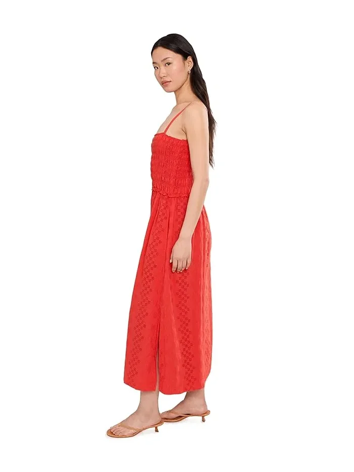 Платье с вышивкой Kenzie Geo Splendid, Scarlett — изображение 3 из 5, алый