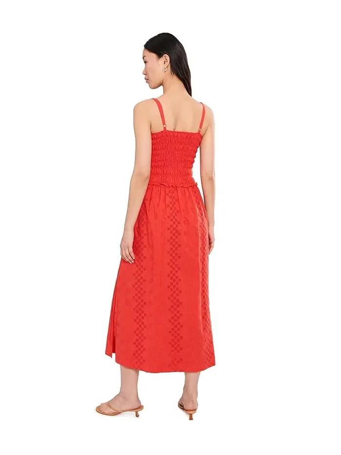 Платье с вышивкой Kenzie Geo Splendid, Scarlett — изображение 4 из 5, алый