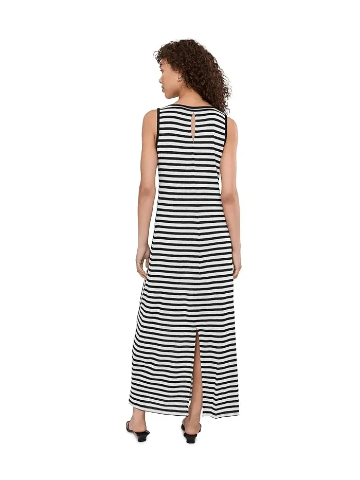Платье полоска Keyhole Dress Vince Camuto — изображение 2 из 5, белый