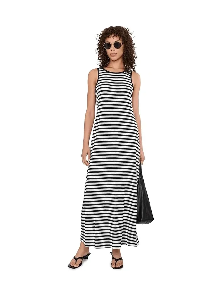 Платье полоска Keyhole Dress Vince Camuto — изображение 4 из 5, белый