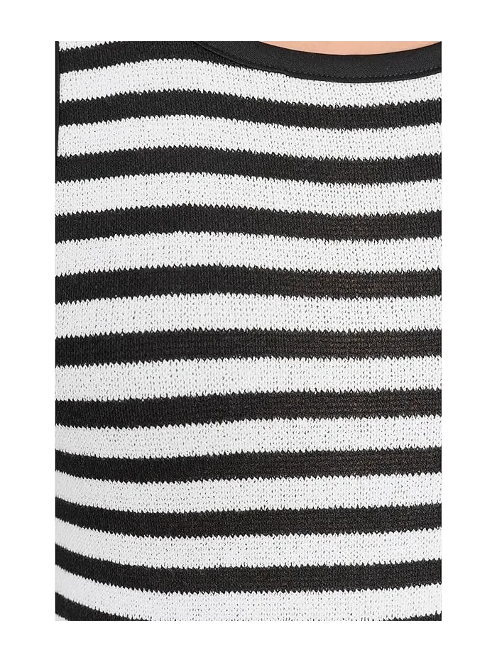 Платье полоска Keyhole Dress Vince Camuto — изображение 5 из 5, белый