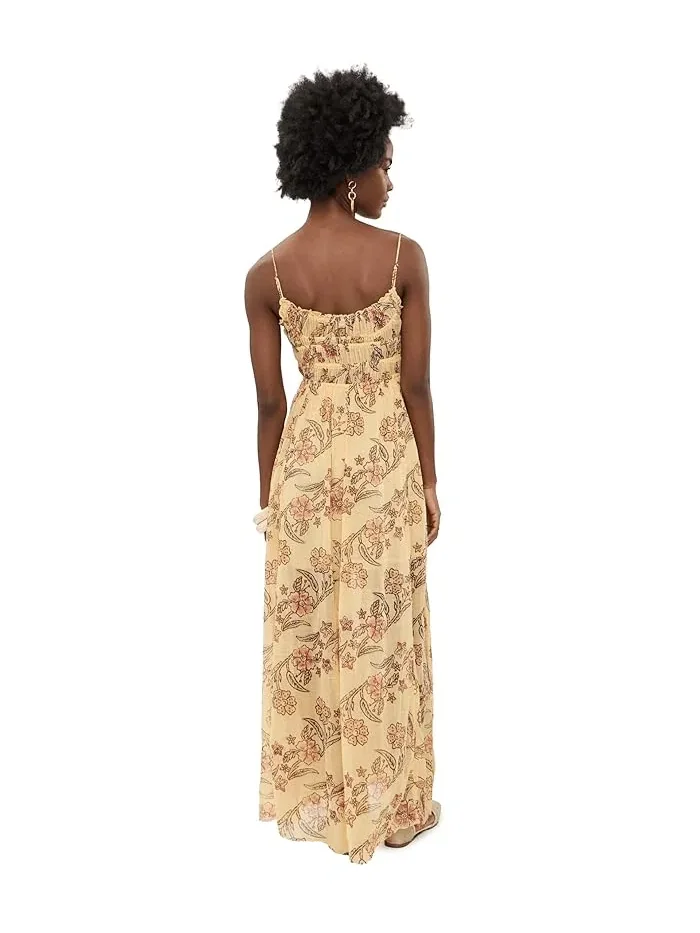 Платье с принтом One Ciella Free People — изображение 4 из 5, бежевый