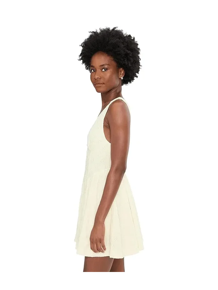 Платье мини с кружевом Cant Help It Mini Free People — изображение 3 из 5, шампань