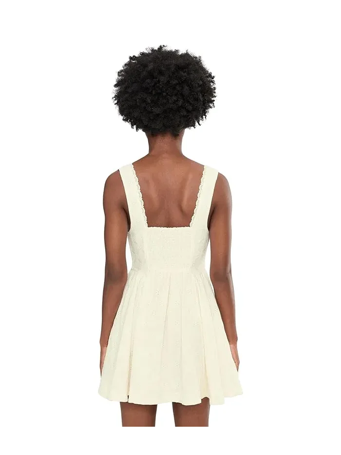 Платье мини с кружевом Cant Help It Mini Free People — изображение 4 из 5, шампань