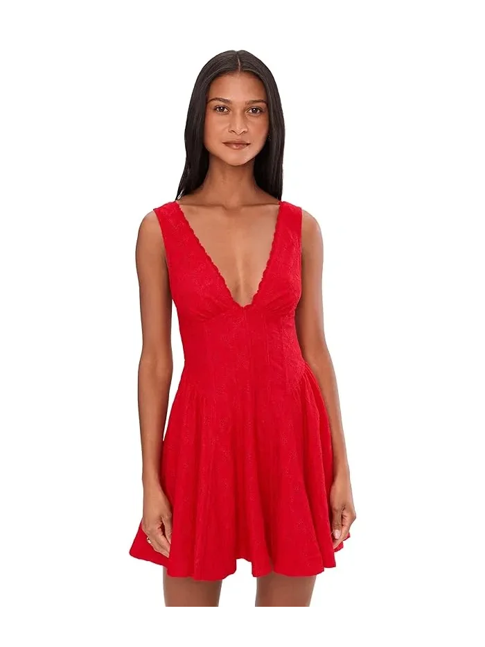 Платье мини с кружевом Cant Help It Free People, High Risk Pepper Com — изображение 1 из 5, перечница