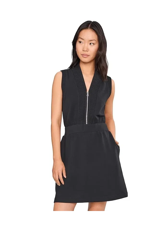 Платье мини Varley Polyanna 1/2 Zip Dress — изображение 1 из 5, черный