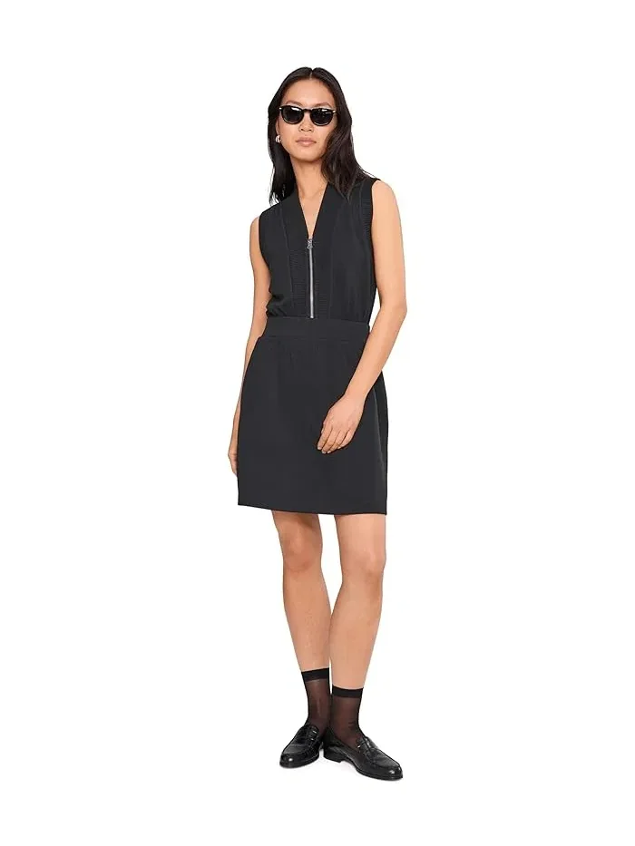 Платье мини Varley Polyanna 1/2 Zip Dress — изображение 2 из 5, черный