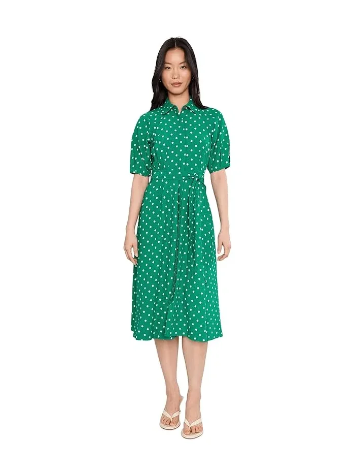 Платье в горошек Calvin Klein — изображение 2 из 5, кремовый
