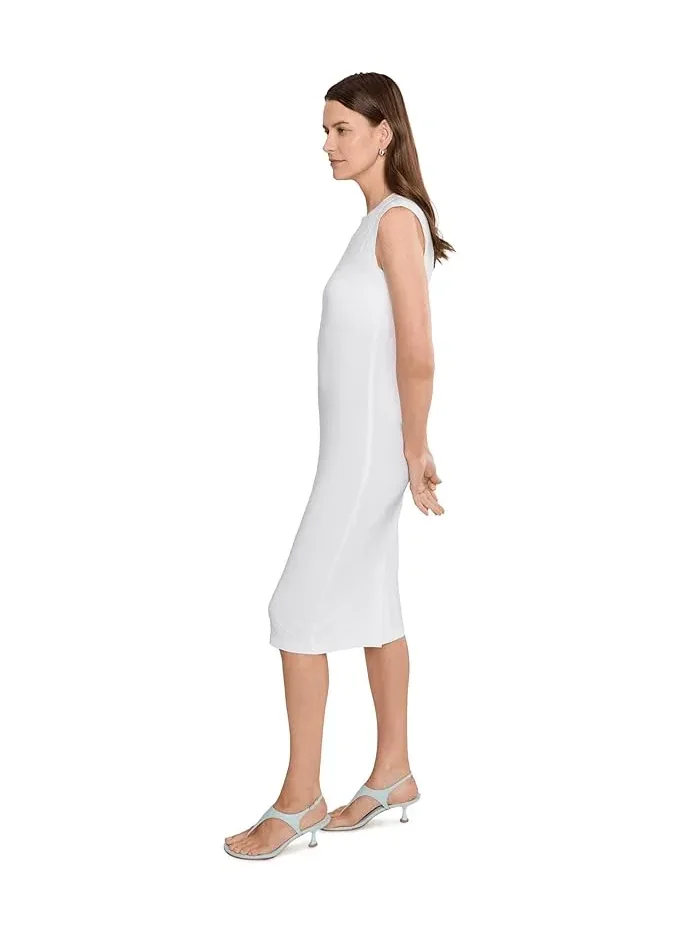Платье без рукавов до колен Sleeveless Dress To Knee Norma Kamali — изображение 3 из 5, белый