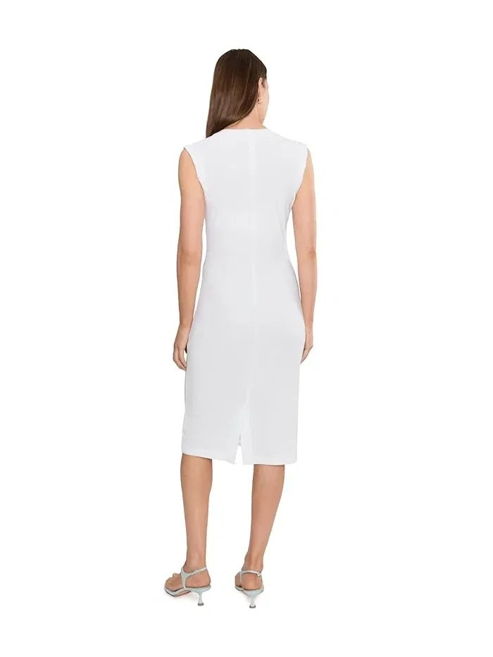 Платье без рукавов до колен Sleeveless Dress To Knee Norma Kamali — изображение 4 из 5, белый