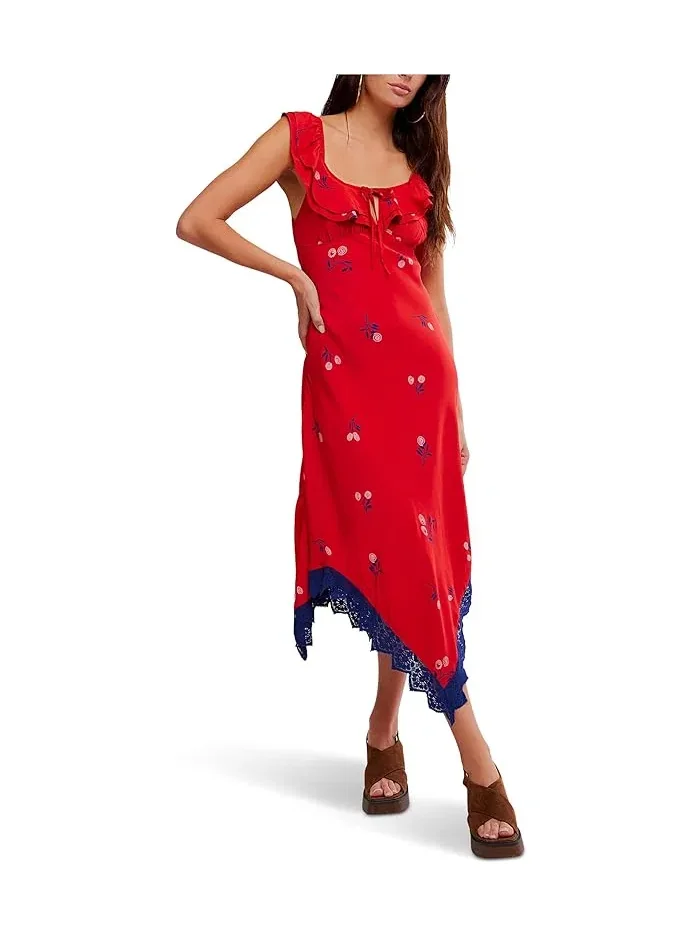 Платье миди Flock Together Free People — изображение 1 из 4, вишневый