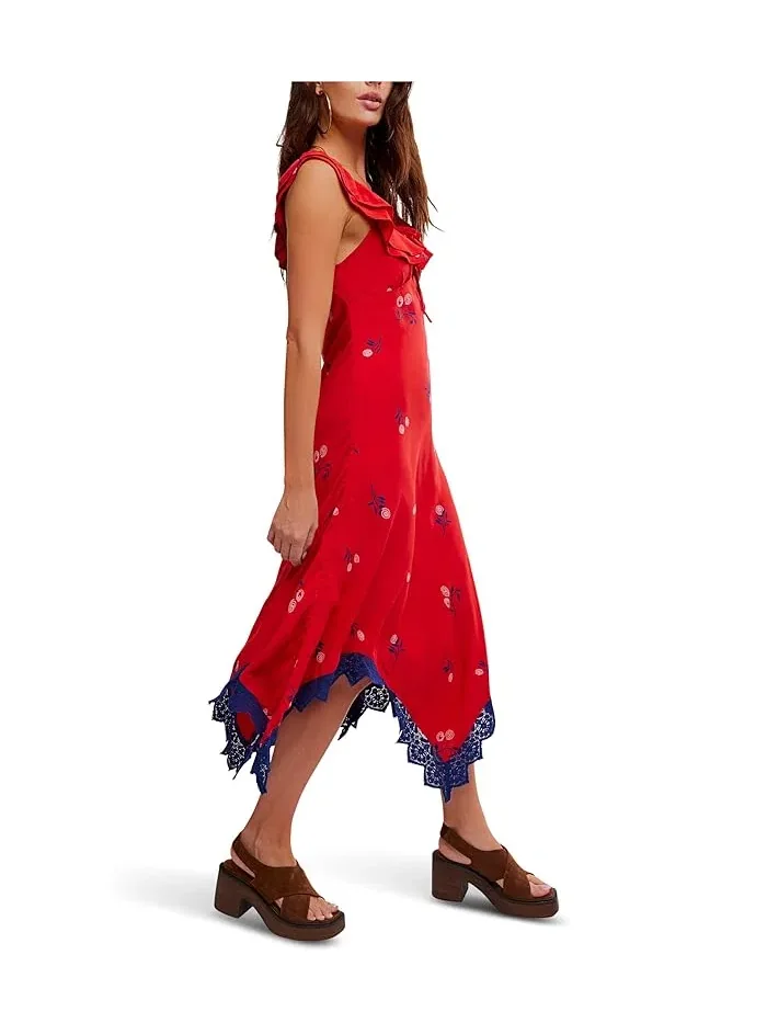 Платье миди Flock Together Free People — изображение 2 из 4, вишневый