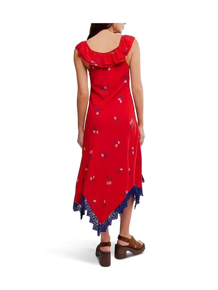 Платье миди Flock Together Free People — изображение 3 из 4, вишневый