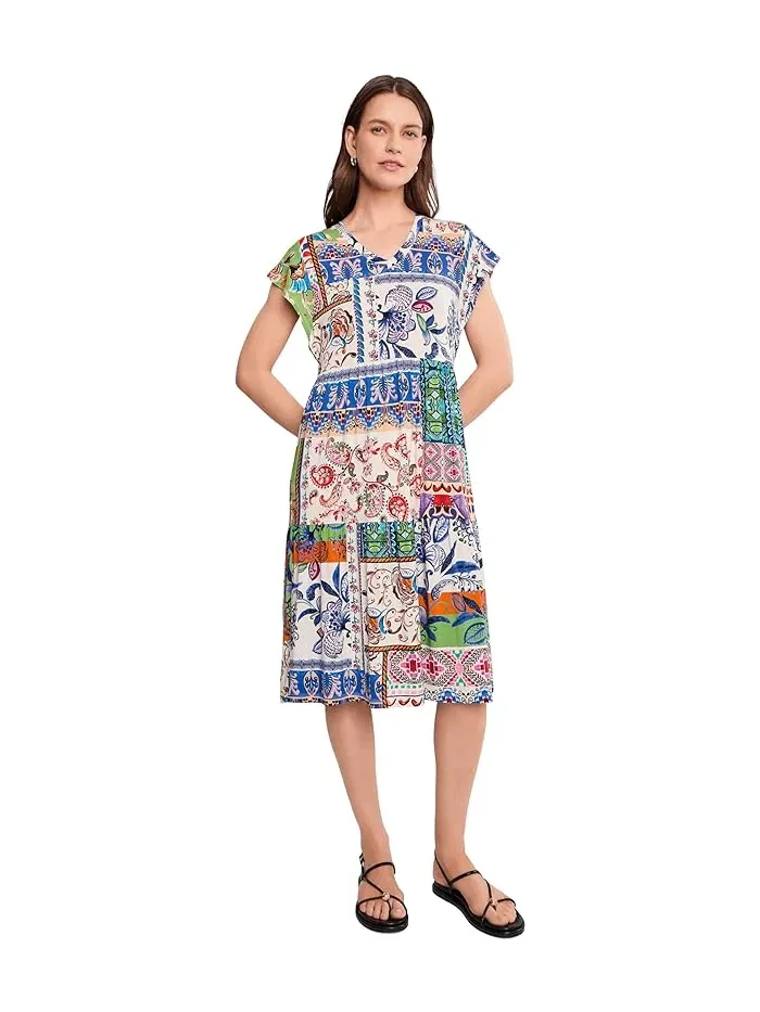 Платье принтованое The Janie Favorite Tiered Tea Length Dress Johnny Was, Armeria Scarf — изображение 1 из 5