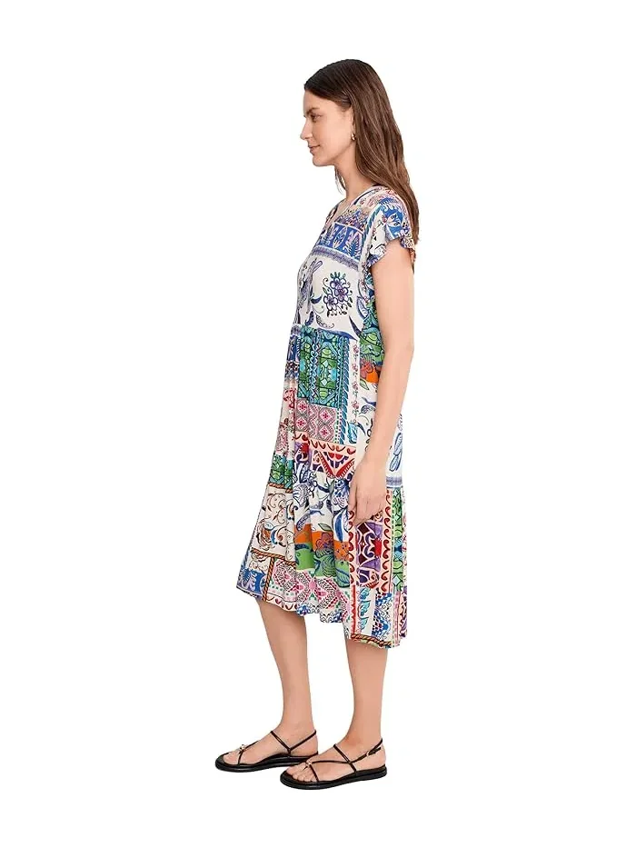 Платье принтованое The Janie Favorite Tiered Tea Length Dress Johnny Was, Armeria Scarf — изображение 3 из 5