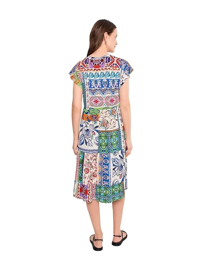Платье принтованое The Janie Favorite Tiered Tea Length Dress Johnny Was, Armeria Scarf — изображение 4 из 5