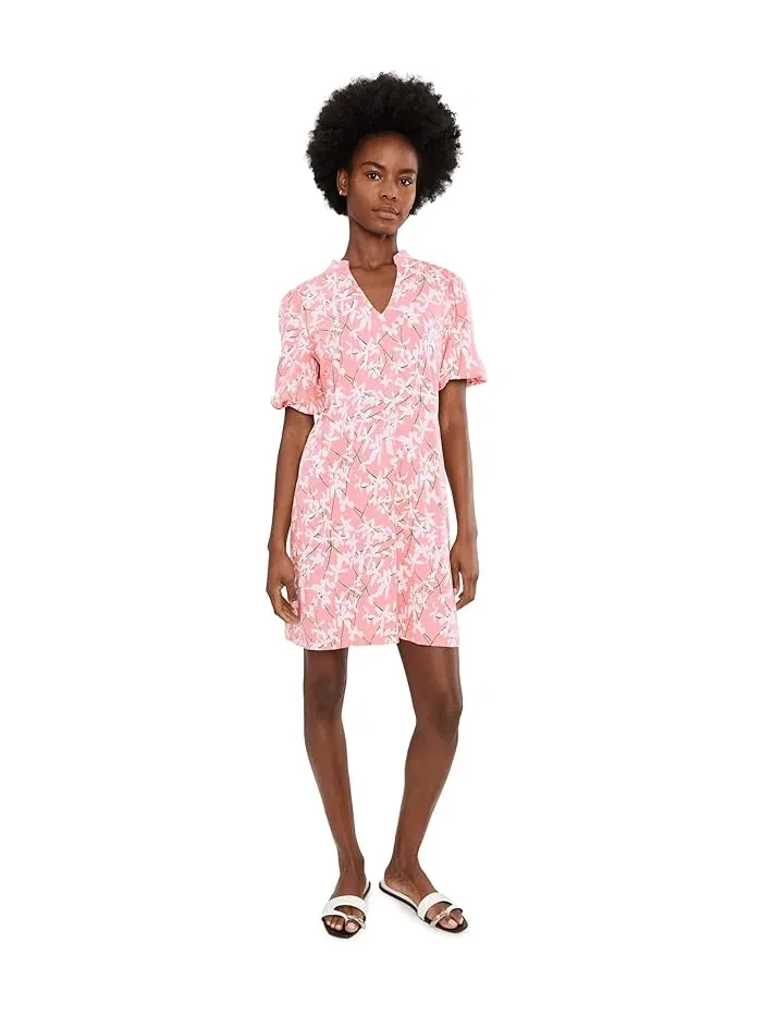 Платье мини с цветочным принтом Carey Lilly Pulitzer — изображение 2 из 5, розовый