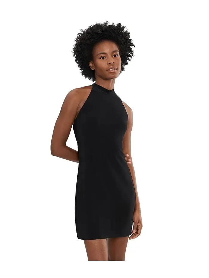 Платье мини с открытой спиной Halter Mini Dress Norma Kamali — изображение 1 из 5, белый