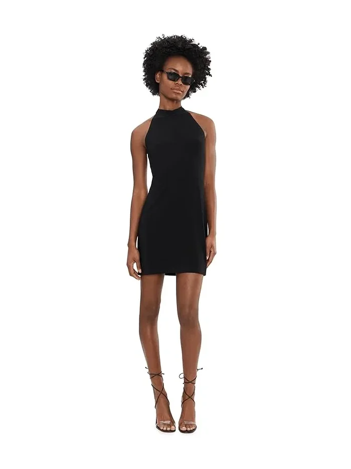 Платье мини с открытой спиной Halter Mini Dress Norma Kamali — изображение 2 из 5, белый