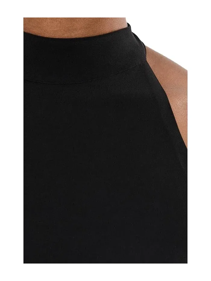 Платье мини с открытой спиной Halter Mini Dress Norma Kamali — изображение 5 из 5, белый
