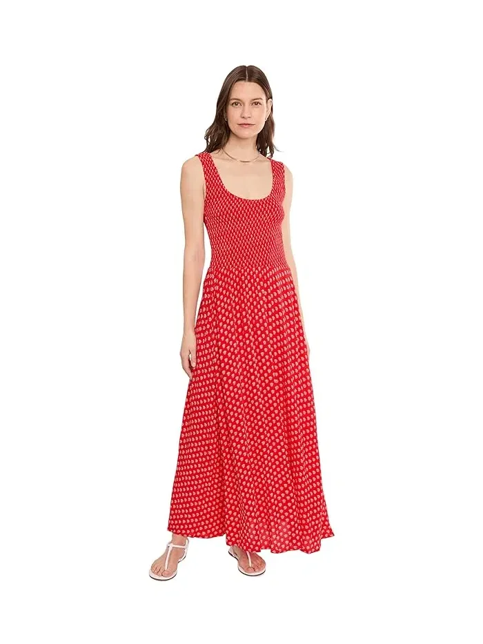 Платье с смок-боди Sophia Smocked Faherty — изображение 1 из 5, белый