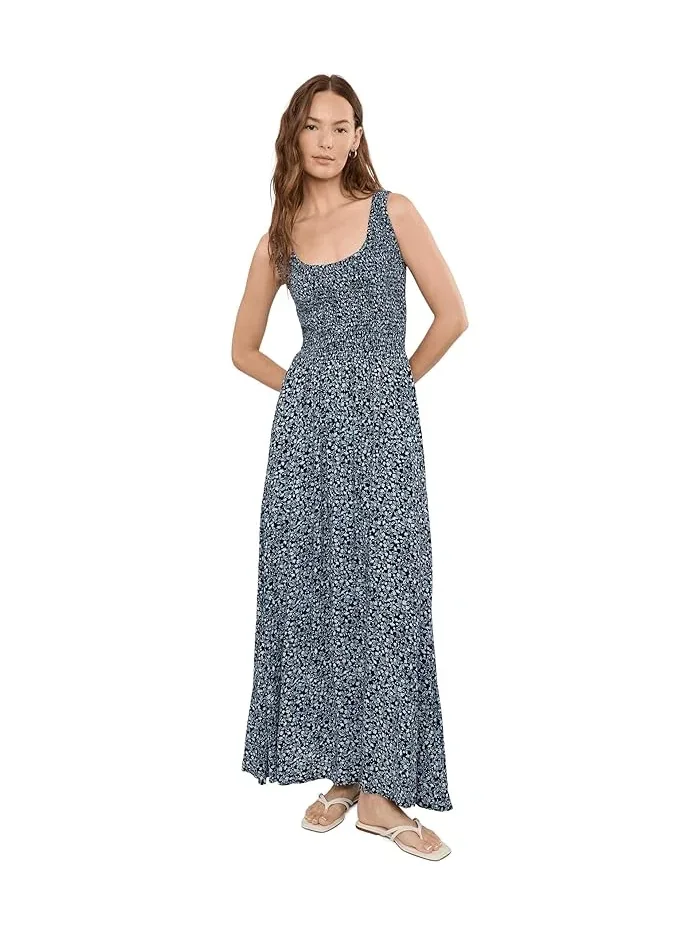 Платье с смок-боди Sophia Smocked Faherty — изображение 1 из 5, белый