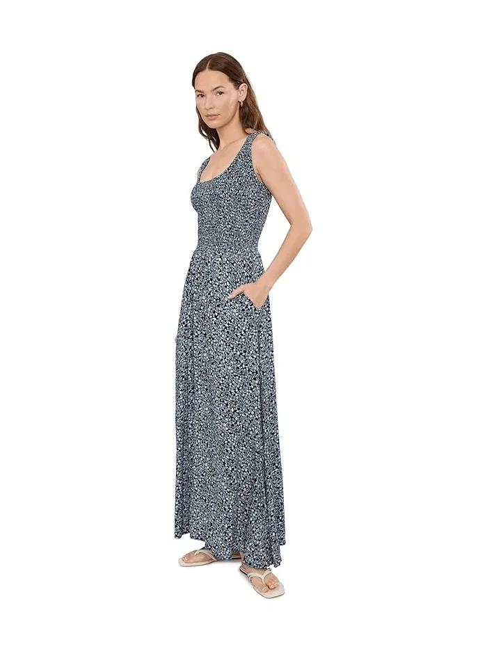 Платье с смок-боди Sophia Smocked Faherty — изображение 3 из 5, белый