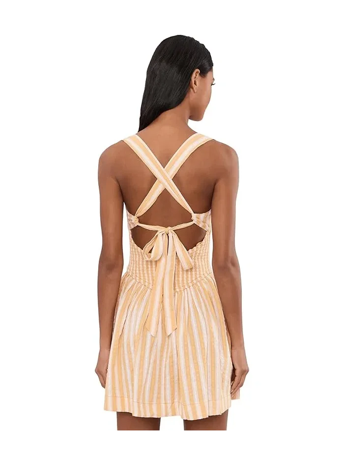 Платье мини с клеткой Laurel Plaid Free People, Neutral Combo — изображение 4 из 5, нейтральная комбинация