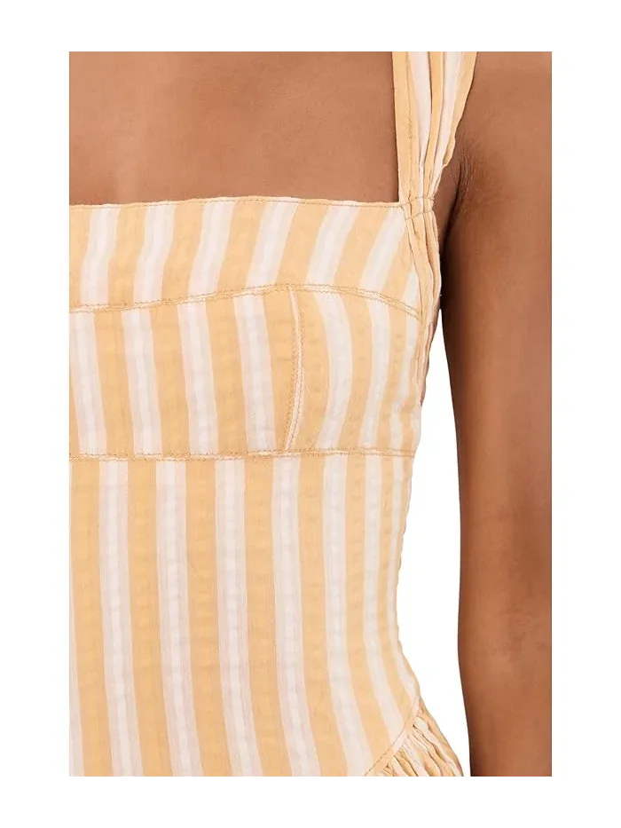 Платье мини с клеткой Laurel Plaid Free People, Neutral Combo — изображение 5 из 5, нейтральная комбинация