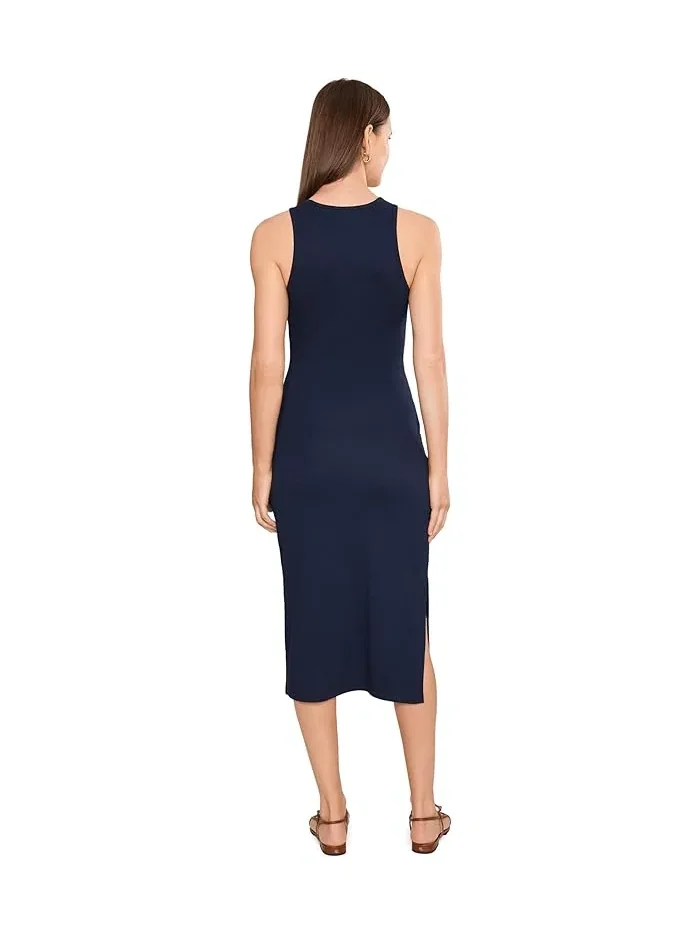 Платье без рукавов Cotton-Blend Tie-Front Lauren Ralph Lauren — изображение 4 из 5, темно-синий