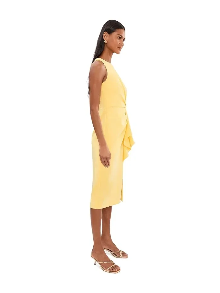 Платье миди с запахом Halter Ruffle Midi Dress Adrianna Papell — изображение 3 из 5, тёмно-серый