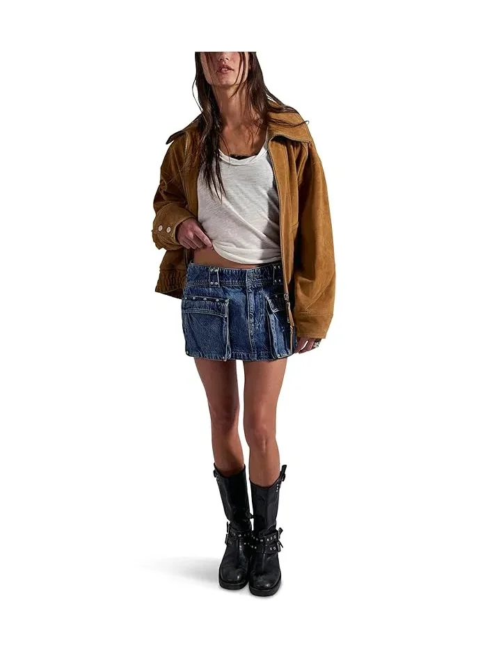 Юбка мини деним Hera Studded Free People, Juno — изображение 2 из 4, юно