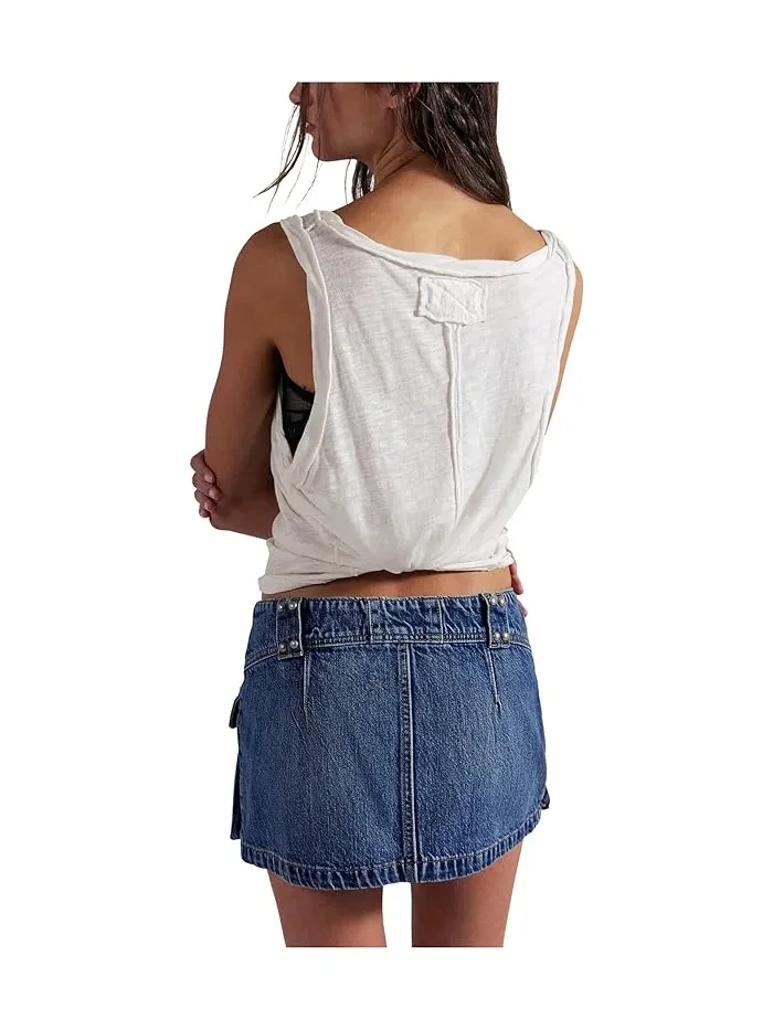 Юбка мини деним Hera Studded Free People, Juno — изображение 3 из 4, юно