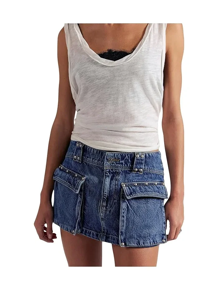 Юбка мини деним Hera Studded Free People, Juno — изображение 4 из 4, юно