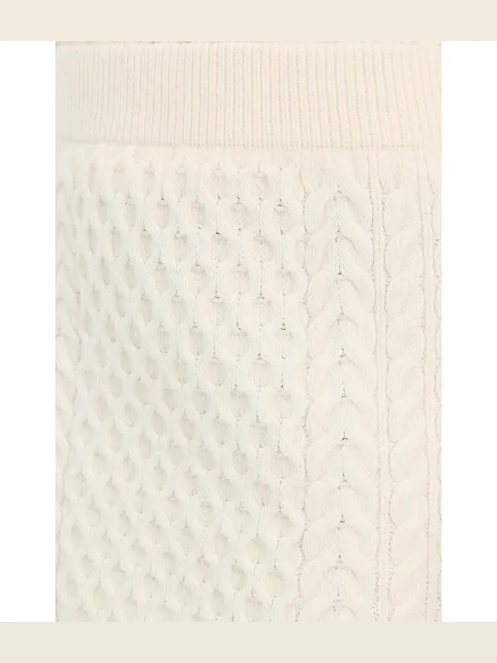 Юбка мини вязаная Cable Knit Mini Skirt CeCe — изображение 5 из 5, насыщенный черный