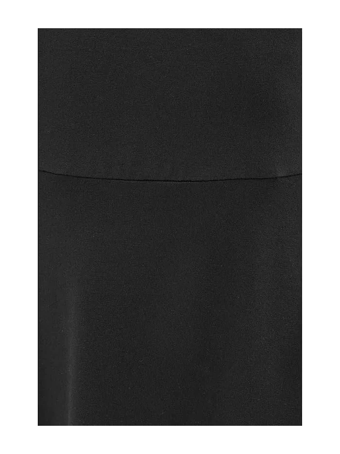 Платье макси Fit & Flare с открытой спиной PACT — изображение 5 из 5, черный