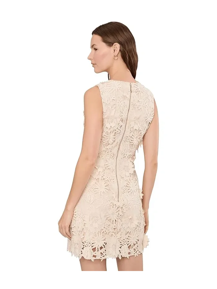 Платье мини с 3D кружевным цветочным узором Sleeveless 3d Floral Lace Mini Dress Avec Les Filles — изображение 4 из 5