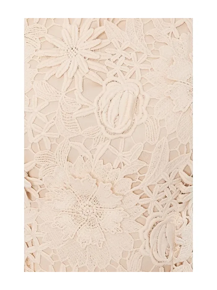 Платье мини с 3D кружевным цветочным узором Sleeveless 3d Floral Lace Mini Dress Avec Les Filles — изображение 5 из 5