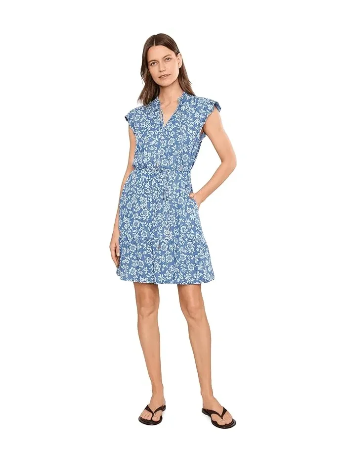 Платье короткое с воланами Bahia Blooms Tommy Bahama — изображение 1 из 5, индиго