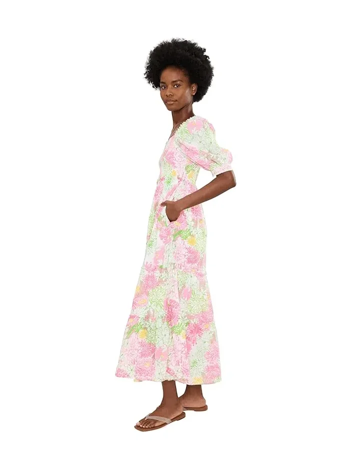 Платье с воланами Hadly Lilly Pulitzer — изображение 3 из 5, белый