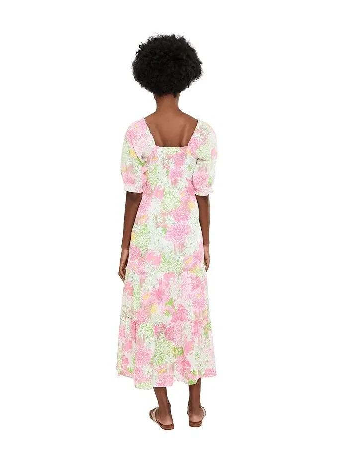 Платье с воланами Hadly Lilly Pulitzer — изображение 4 из 5, белый