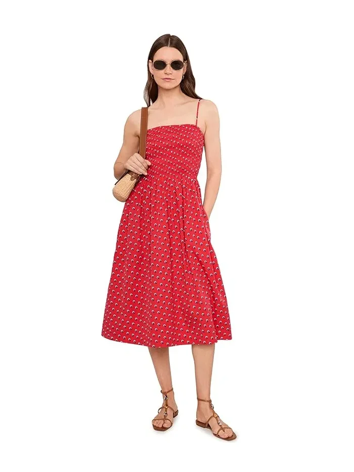 Платье Peony из хлопка Madewell — изображение 2 из 5, красный