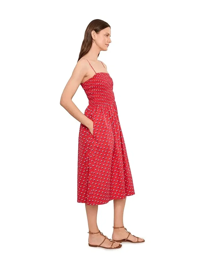 Платье Peony из хлопка Madewell — изображение 3 из 5, красный