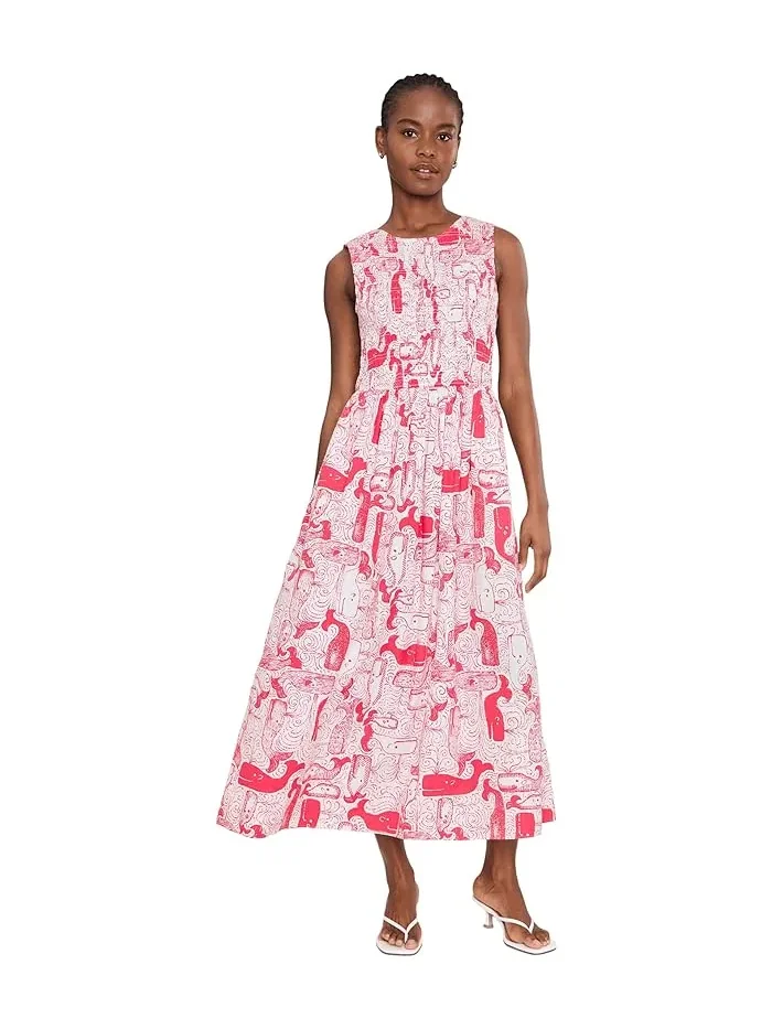 Платье миди принтованное Daisey Lilly Pulitzer, Paradise Punch Oversized Thar She Blows