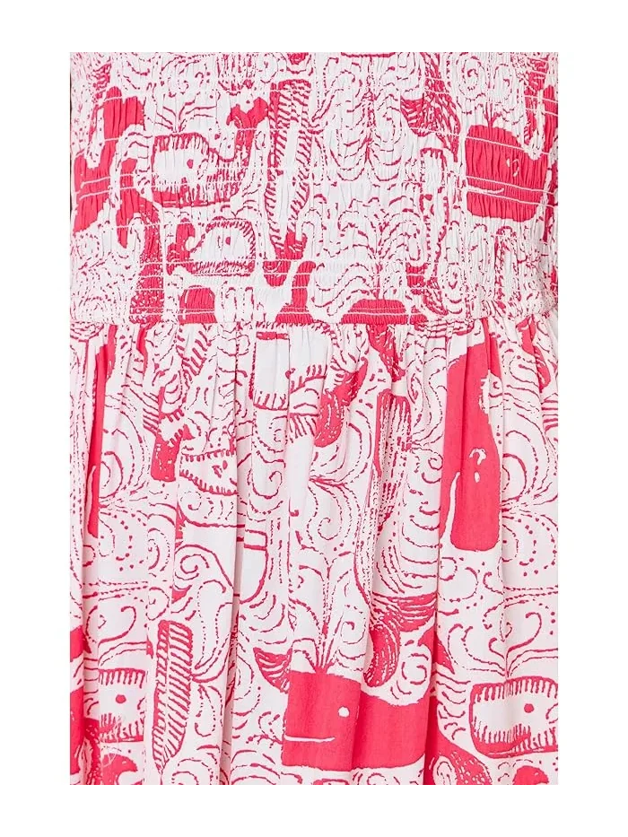 Платье миди принтованное Daisey Lilly Pulitzer, Paradise Punch Oversized Thar She Blows — изображение 5 из 5, серый