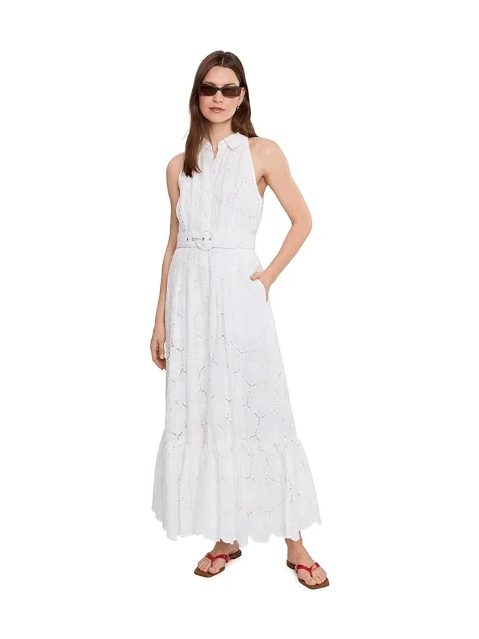 Платье с цветочным принтом Collared Sleeveless Button Up Vince Camuto — изображение 2 из 5, золотистый