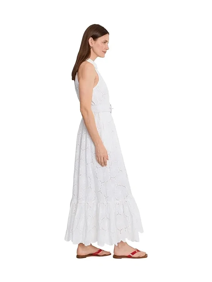 Платье с цветочным принтом Collared Sleeveless Button Up Vince Camuto — изображение 3 из 5, золотистый