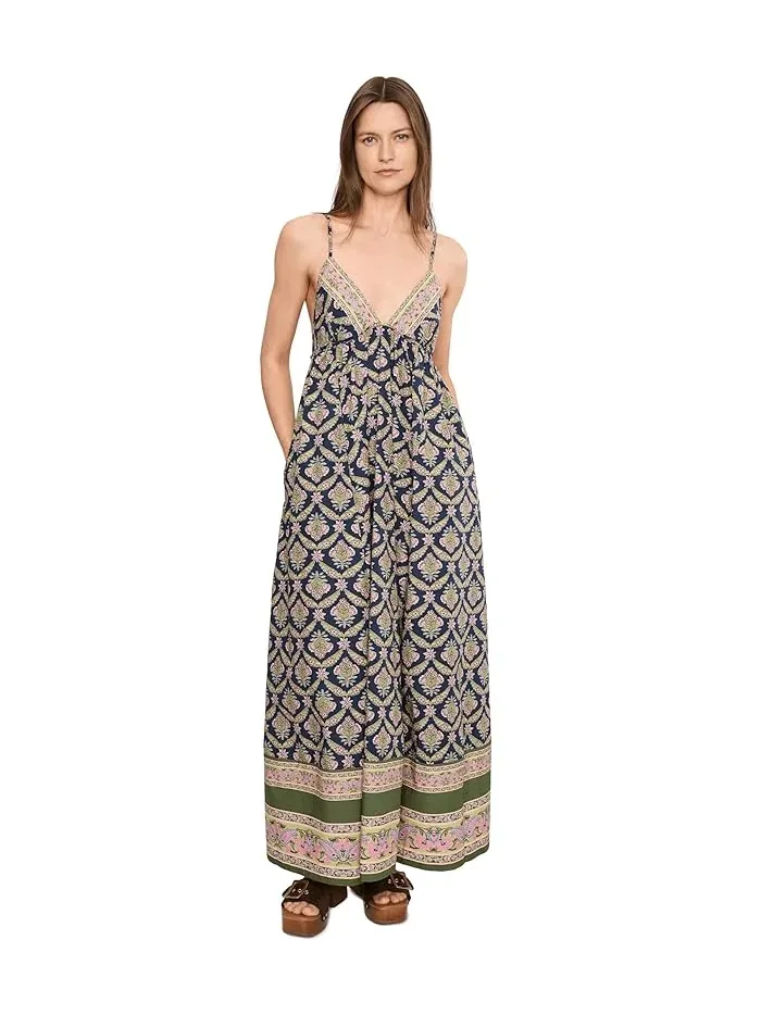 Платье-макси с принтом Sorrento Stroll Free People, Blueberry Combo