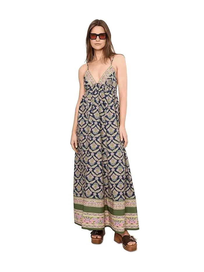 Платье-макси с принтом Sorrento Stroll Free People, Blueberry Combo — изображение 2 из 5, голубика